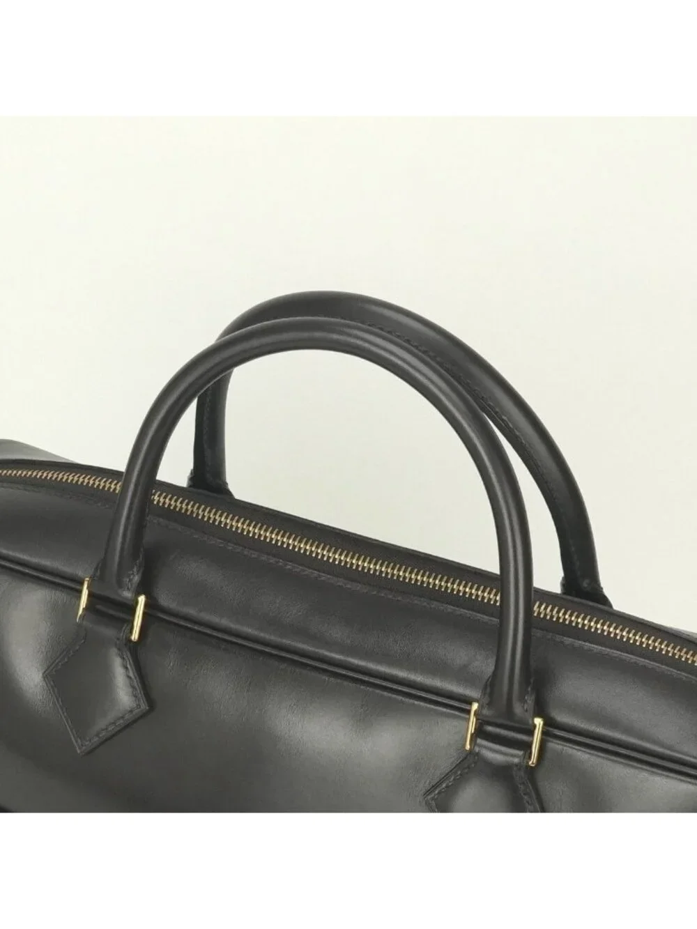 Hermes Plume Doc 38 Business Briefcase Box Calf Havana Brown Gold